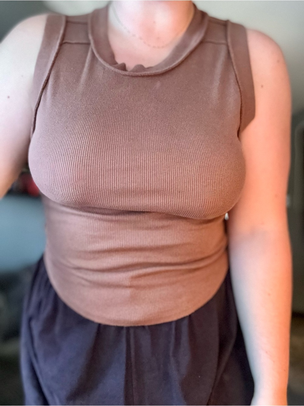 Free People Ribbed Tanks - Gray & Brown Set - Picture 4 of 4